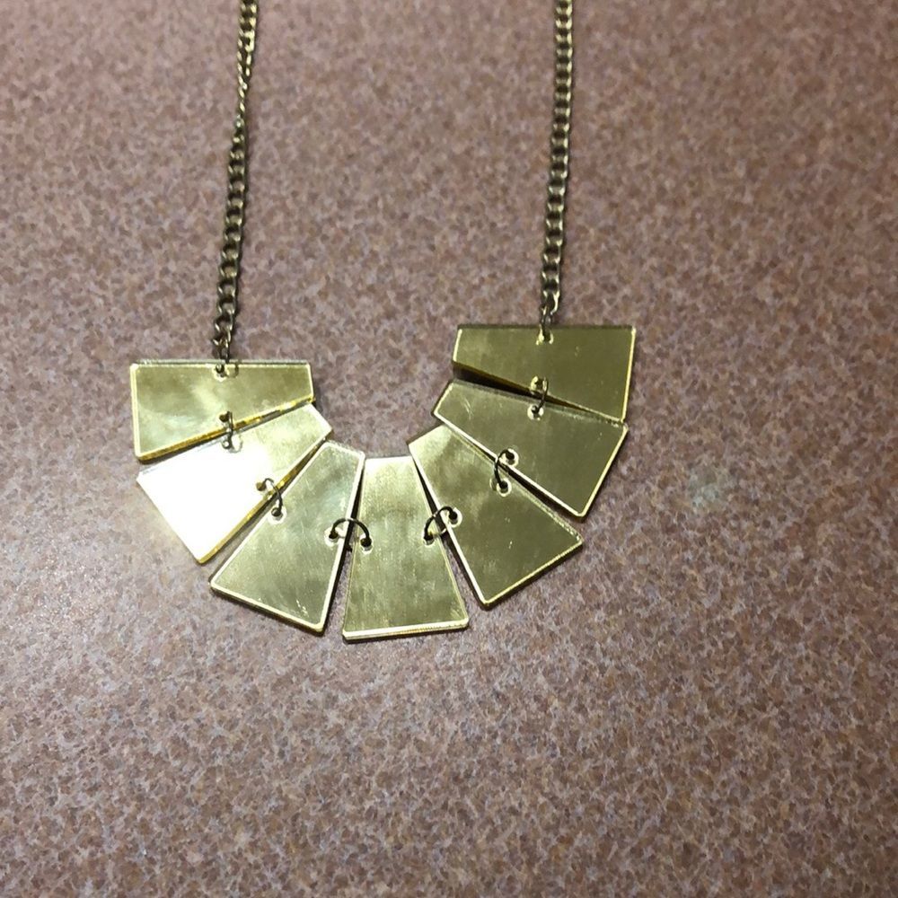 Callie lives gold retro necklace